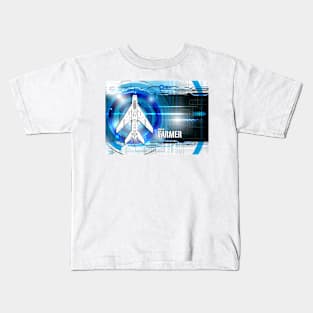 Mig-19 Farmer Digital Blueprint Kids T-Shirt